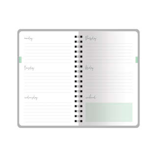 Еженедельник недатированный А6+ (120 х 180 мм) BV Carrara 5