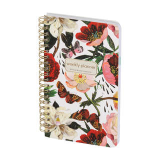 Еженедельник недатированный А6+ (120 х 180 мм) BV Flora: Пионы