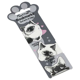 Закладки магнитные для книг, 3шт., MESHU 'Cats', матовая ламинация, соф-тач 3