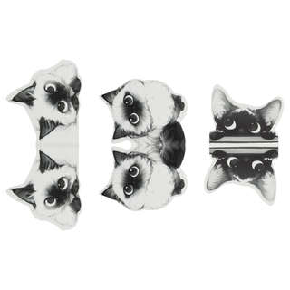 Закладки магнитные для книг, 3шт., MESHU 'Cats', матовая ламинация, соф-тач 6