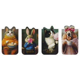 Закладки магнитные для книг, 4шт., MESHU 'Aristocratic', матовая ламинация, фольга 4