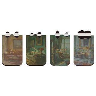 Закладки магнитные для книг, 4шт., MESHU 'Aristocratic', матовая ламинация, фольга 5