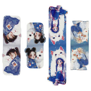 Закладки магнитные для книг, 4шт., MESHU 'Be happy', матовая ламинация 6