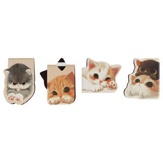 Закладки магнитные для книг, 4шт., MESHU 'Cute kittens', матовая ламинация 4