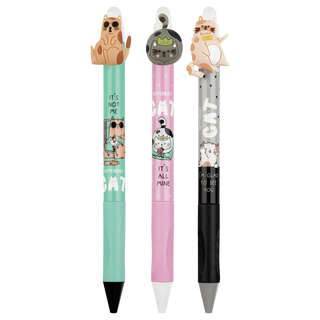 Ручка шариковая автоматическая MESHU 'Сat Day' синяя, 0.7 мм,...