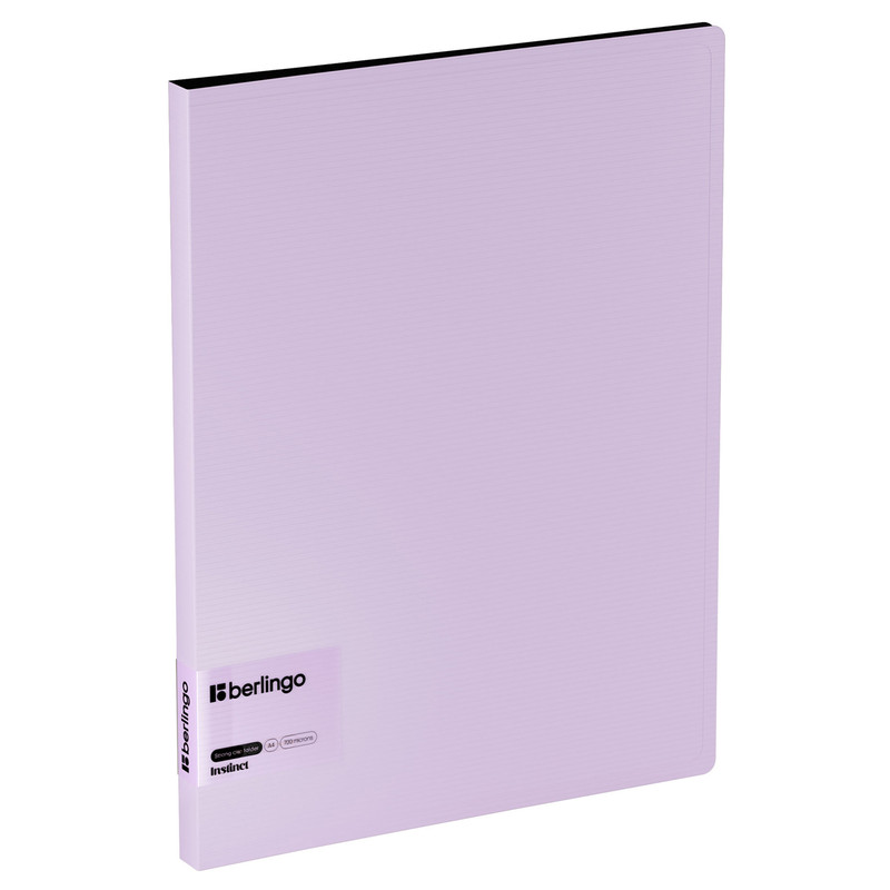 Папка c зажимом А4, пластик, с внутренним карманом, Berlingo 'Instinct', лаванда
