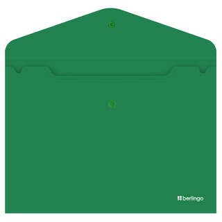 Папка-конверт на кнопке А4, Berlingo 'City Style', непрозрачная, зеленая 2