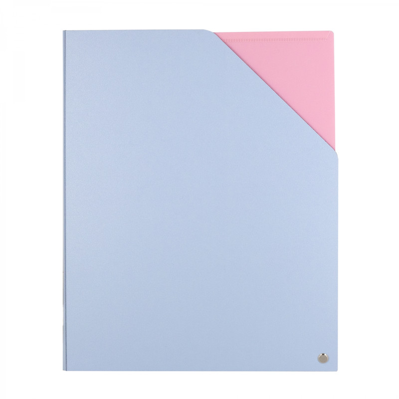 Архивная папка Alingar, A4, пластик, на резинке, 4 отделения, голубой