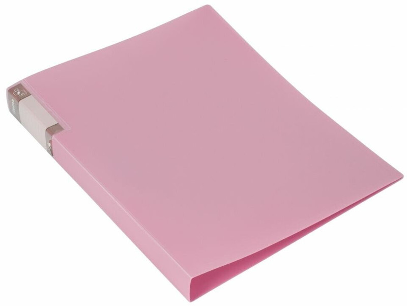 Папка с металлическим пружинным скоросшивателем, A4, пластик, Бюрократ Gems, розовый
