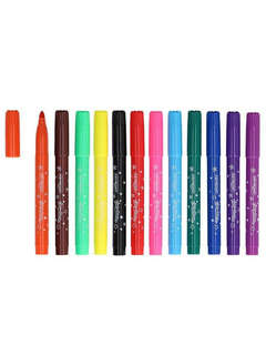 Фломастеры для рисования 12 цветов, утолщенные, на водной основе KEYROAD Jumbo 4