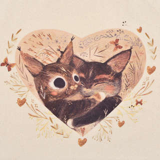 Сумка-шоппер BV Love Me: Котики, одно сердце, 34х36 см 4