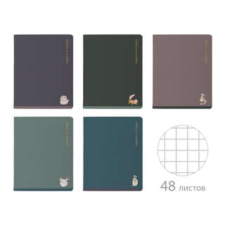 Тетрадь общая А5, 48 листов в клетку, BV Cute Friends, в ассо...