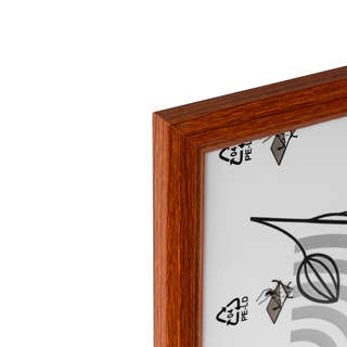 Рамка деревянная (МДФ) 30х40 см, OfficeSpace, №1, небьющееся стекло, красное дерево 3