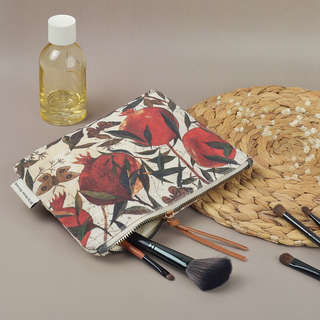 Косметичка на молнии, 22х15 см, BV Flora Гранат 5