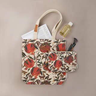 Косметичка на молнии, 22х15 см, BV Flora Гранат 9