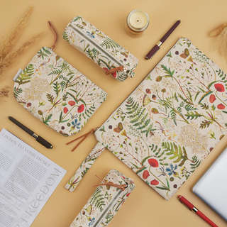 Косметичка на молнии, 20х7 см, BV Flora Луговые травы 6