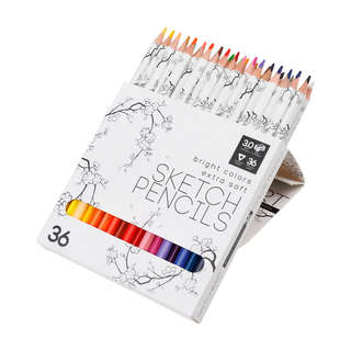 Карандаши цветные 36 цветов, грифель 3 мм, BV Sketch&Art 3