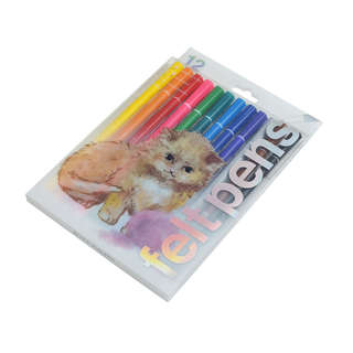 Фломастеры 12 цветов, BV CuterFreinds Котенок, в пластиковой коробке 2