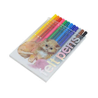 Фломастеры 12 цветов, BV CuterFreinds Котенок, в пластиковой коробке 3