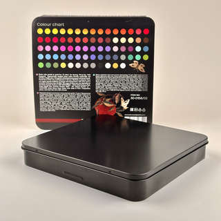 Карандаши цветные 72 цвета, грифель 3 мм, BV Flora: Гранат, в металлической коробке 9