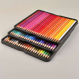 Карандаши цветные 72 цвета, грифель 3 мм, BV Flora: Гранат, в металлической коробке 12