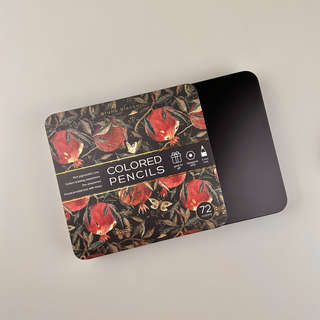 Карандаши цветные 72 цвета, грифель 3 мм, BV Flora: Гранат, в металлической коробке 6