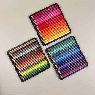 Карандаши цветные 72 цвета, грифель 3 мм, BV Flora: Гранат, в металлической коробке 10