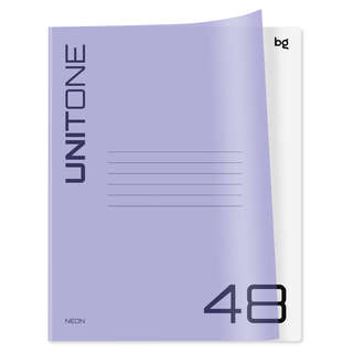 Тетрадь 48 листов, А5, клетка BG 'UniTone. Mix', пластиковая обложка в ассортименте. Цена за 1 шт. 3
