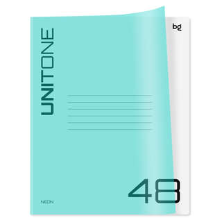 Тетрадь 48 листов, А5, клетка BG 'UniTone. Mix', пластиковая обложка в ассортименте. Цена за 1 шт. 5