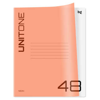 Тетрадь 48 листов, А5, клетка BG 'UniTone. Mix', пластиковая обложка в ассортименте. Цена за 1 шт. 6