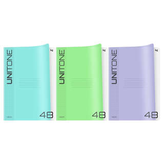 Тетрадь 48 листов, А4 клетка BG 'UniTone. MIX', пластиковая о...