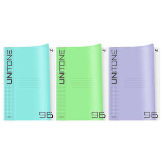 Тетрадь 96 листов, А4 клетка BG 'UniTone. MIX', пластиковая о...