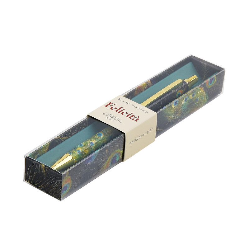 Ручка шариковая в футляре, BV Felicita Fauna: Павлины, 0.7 мм