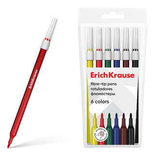Фломастеры 6 цветов, ErichKrause light