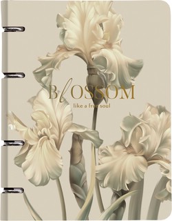 Тетрадь А5, 80 листов в клетку, на кольцах, beSmart Blossom И...