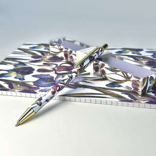 Ручка шариковая металлическая 0.7 мм, BV Felicita: Flora Ирисы, в подарочной упаковке 5