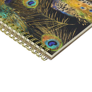 Тетрадь А5 (14х21 см) 60 листов в клетку, на спирали, BV Fauna: Павлины 3