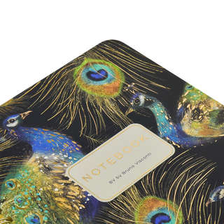 Тетрадь А5 (14х21 см) 60 листов в клетку, на спирали, BV Fauna: Павлины 4