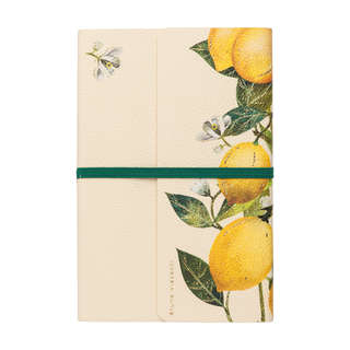Ежедневник недатированный А5, 192 страницы, на резинке, BV Flora: Лимоны 2