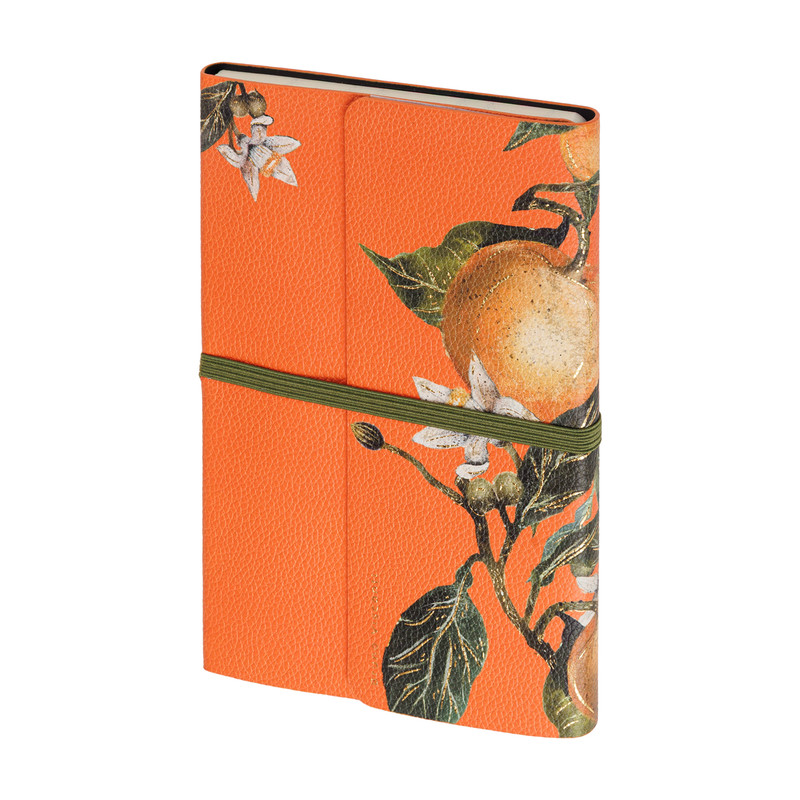 Ежедневник недатированный А5, 192 страницы, на резинке, BV Flora: Апельсины