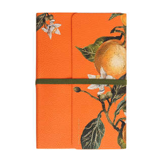 Ежедневник недатированный А5, 192 страницы, на резинке, BV Flora: Апельсины 2