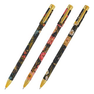 Ручка шариковая 0.38 мм, синяя, BV Flora Black Night, в ассор...