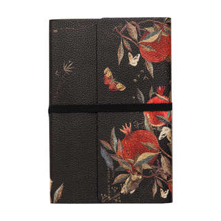 Ежедневник недатированный А5, 192 страницы, на резинке, BV Flora: Гранат 2