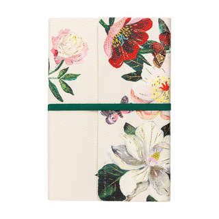 Ежедневник недатированный А5, 192 страницы, на резинке, BV Flora: Пионы 2