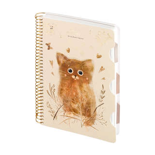 Тетрадь А5, 200 листов на спирали, с разделителями, BV Flora:...