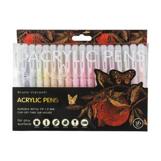 Набор из 36-ти акриловых ручек 1.0 мм, BV Flora Гранат