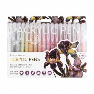Набор из 36-ти акриловых ручек 1.0 мм, BV Flora Ирисы