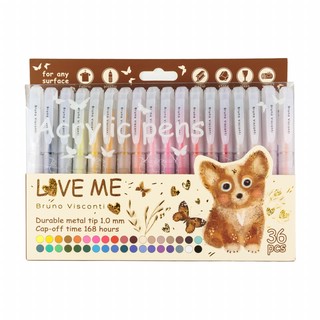 Набор из 36-ти акриловых ручек 1.0 мм, BV Love me