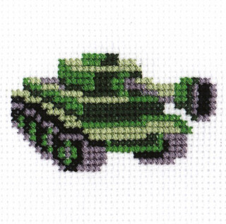 Набор для вышивания крестом 'Танк' 4 х 8 см