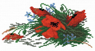 Набор для вышивания крестом 'Маки' 17 х 9 см